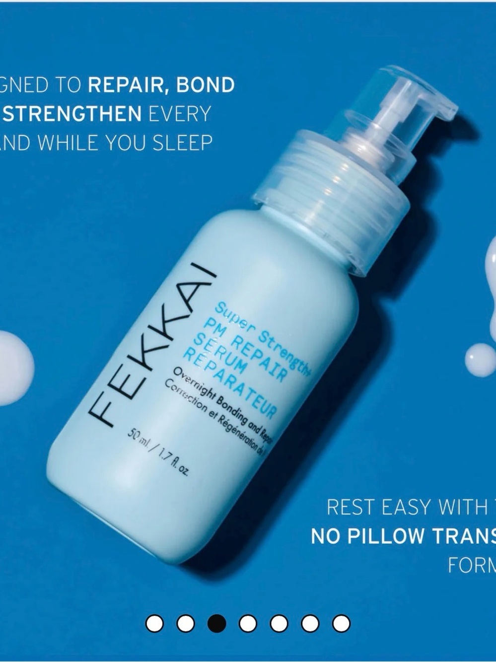 Fekkai Super Strength PM Repair Serum — Light Blue Overnight Hair Serum